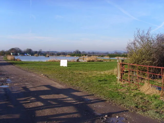 One of the spring-fed lakes at Ellerdine Lakes Trout Fishery, Shropshire, England.