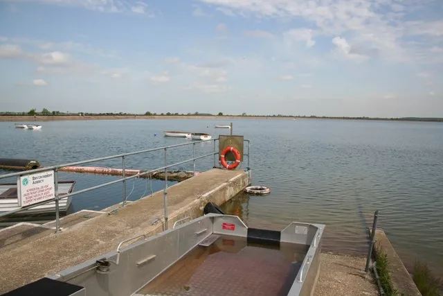 Open water at Toft Newton Reservoir in Lincolnshire, a well-known trout fishing venue