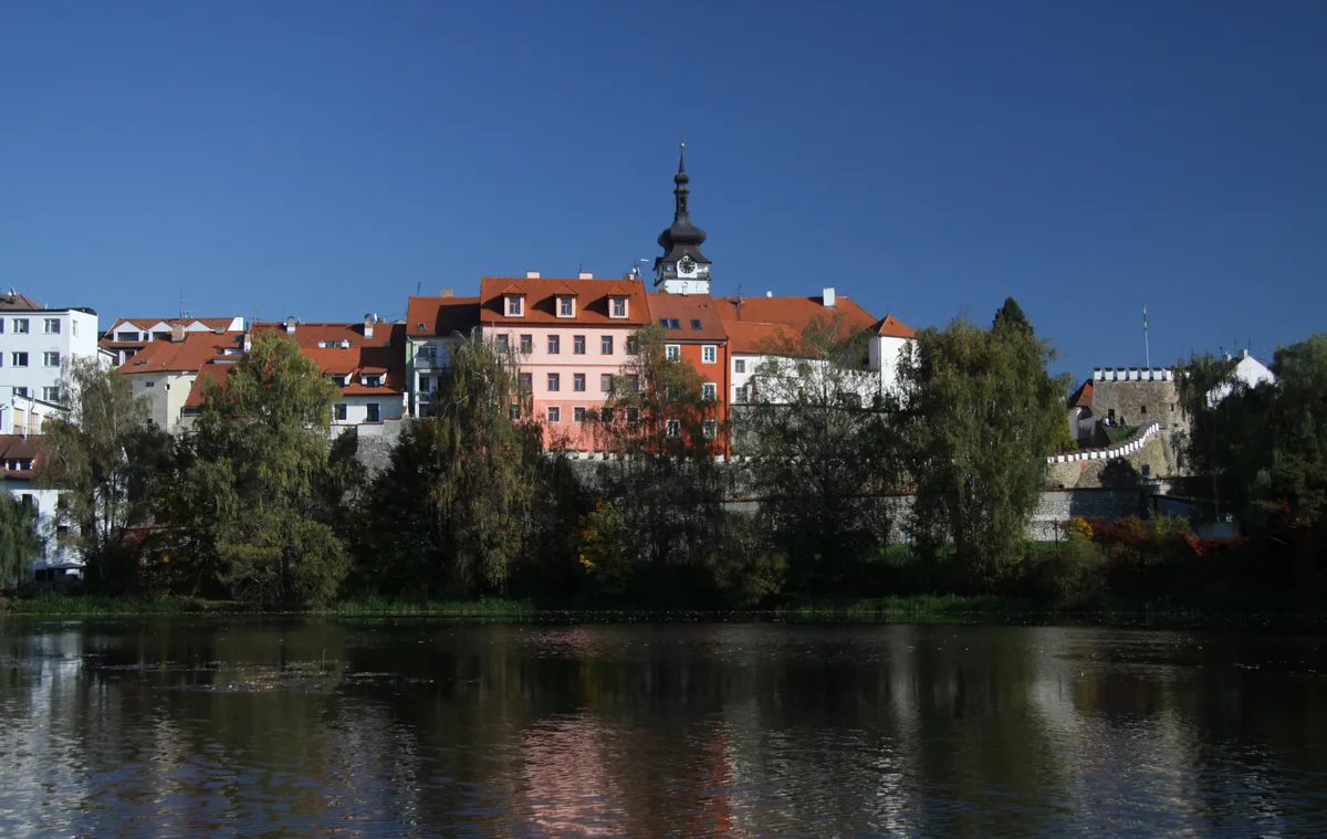 Otava — File:View to Písek from Otava River (1).JPG