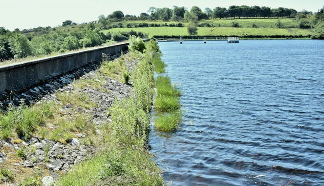 Woodburn Lower South Reservoir near Carrickfergus, County Antrim, Northern Ireland -- a stocked trout fishery.