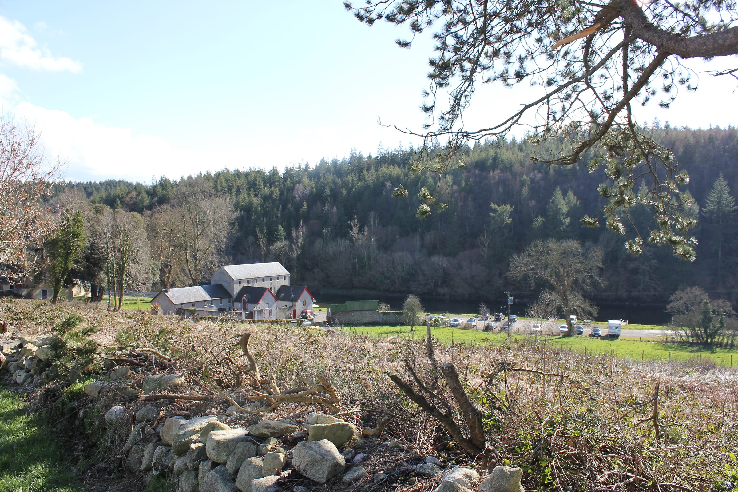 River Barrow valley at St Mullins, County Carlow, the broad lower river.