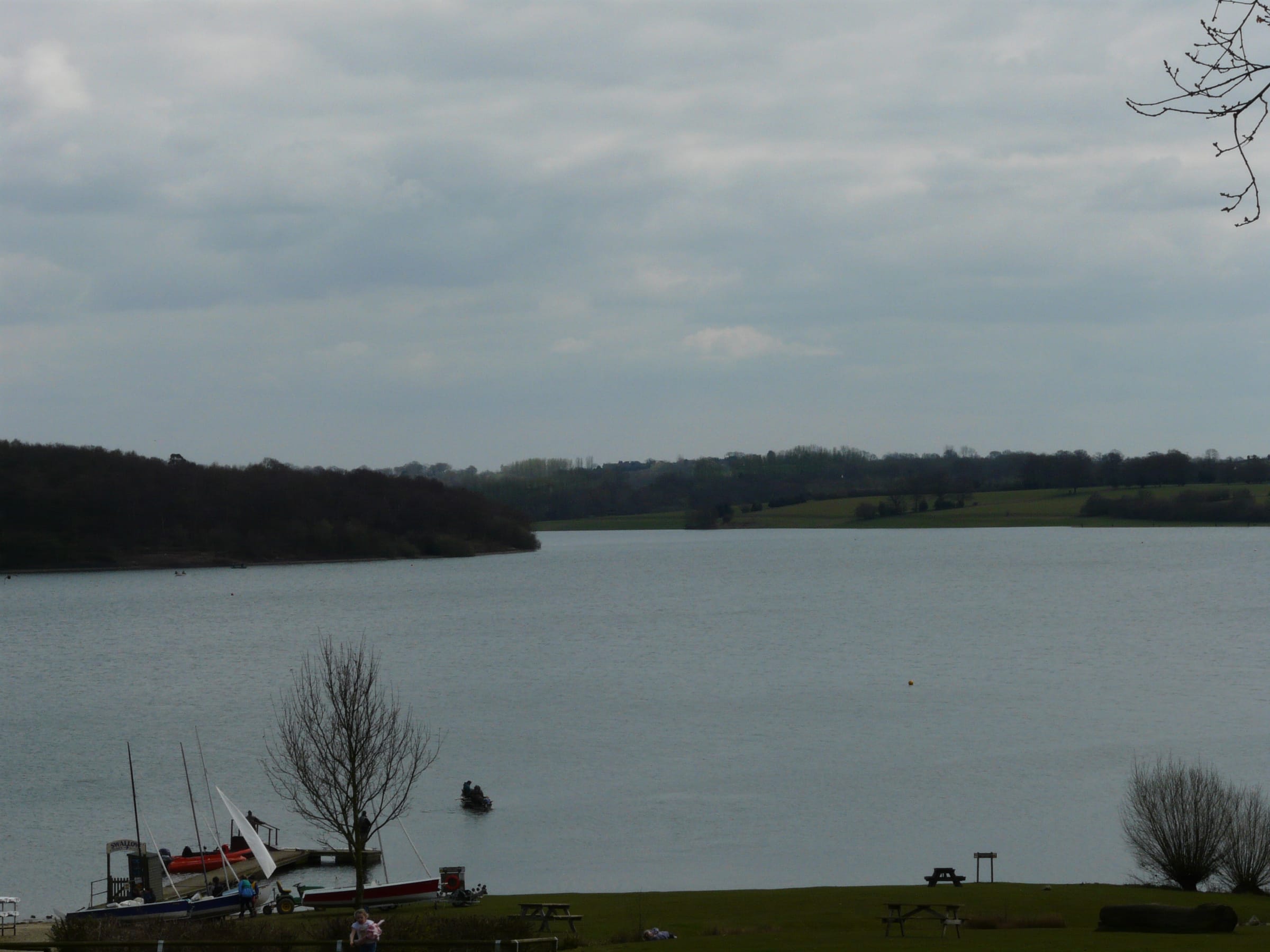 Bewl Water reservoir in Kent with open water as the primary subject and countryside beyond.