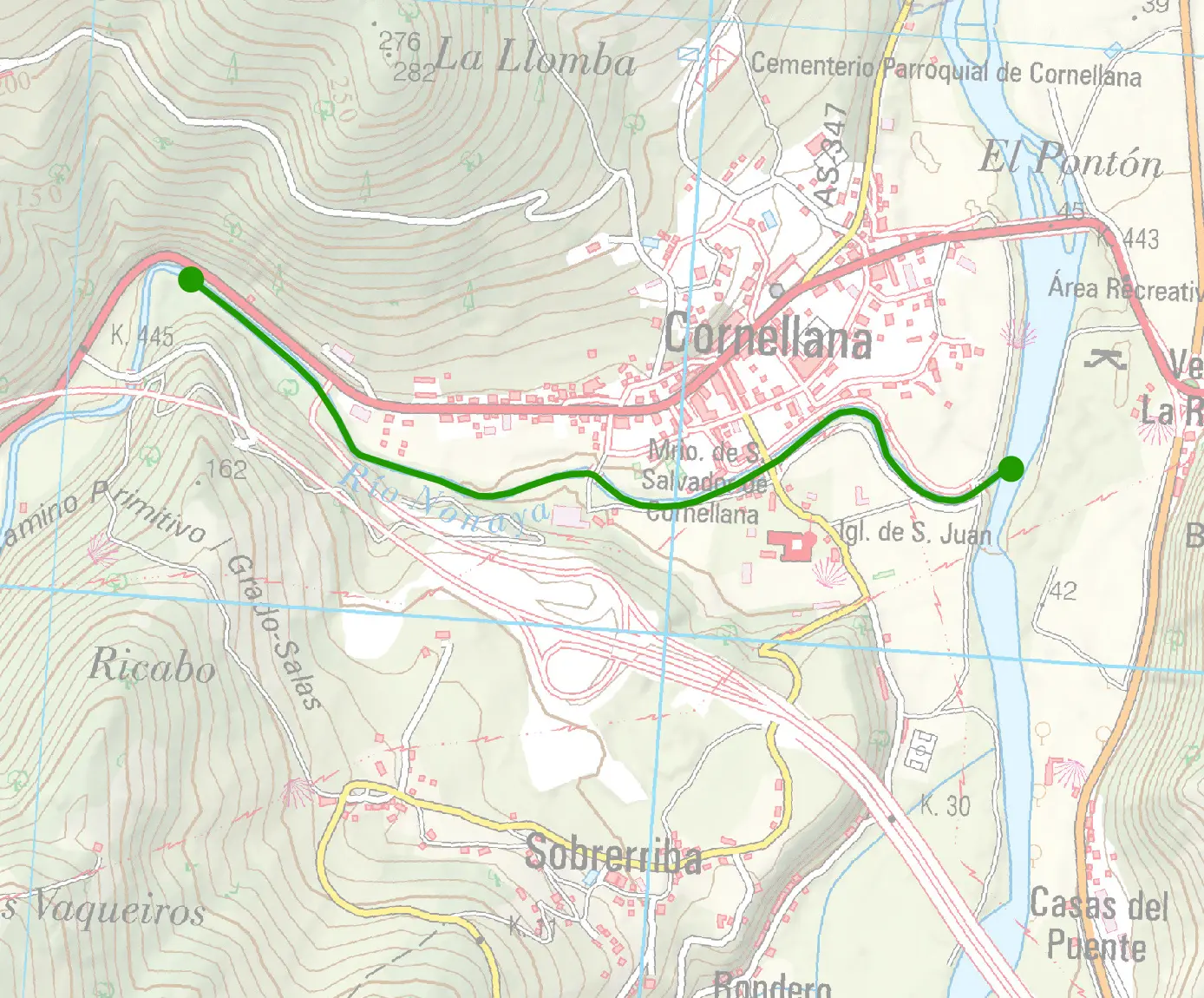 Cornellana beat map