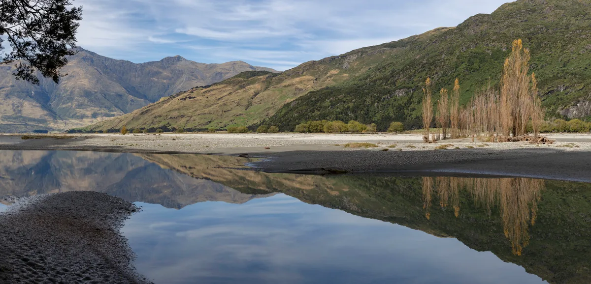 Makarora River — Wilkin River close to its confluence with Makarora River, New Zealand