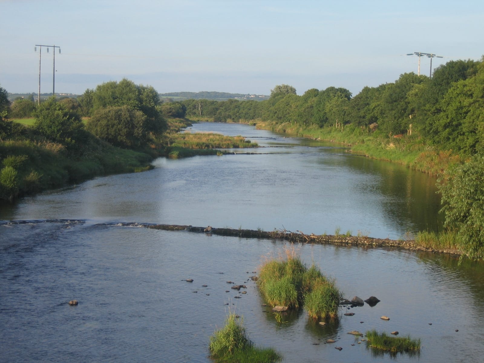 The River Feale at Finuge crossing near Listowel, County Kerry, in summer.
