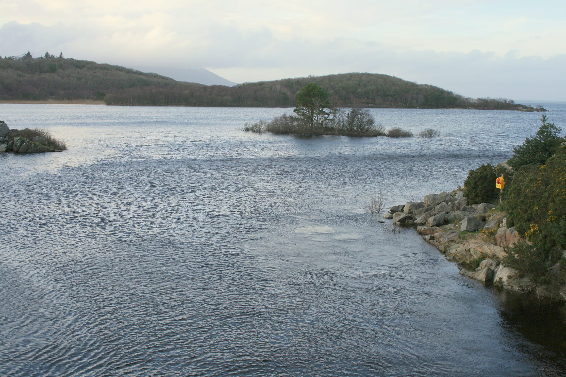 Open water of Lough Conn viewed from the R310 Pontoon bridge.