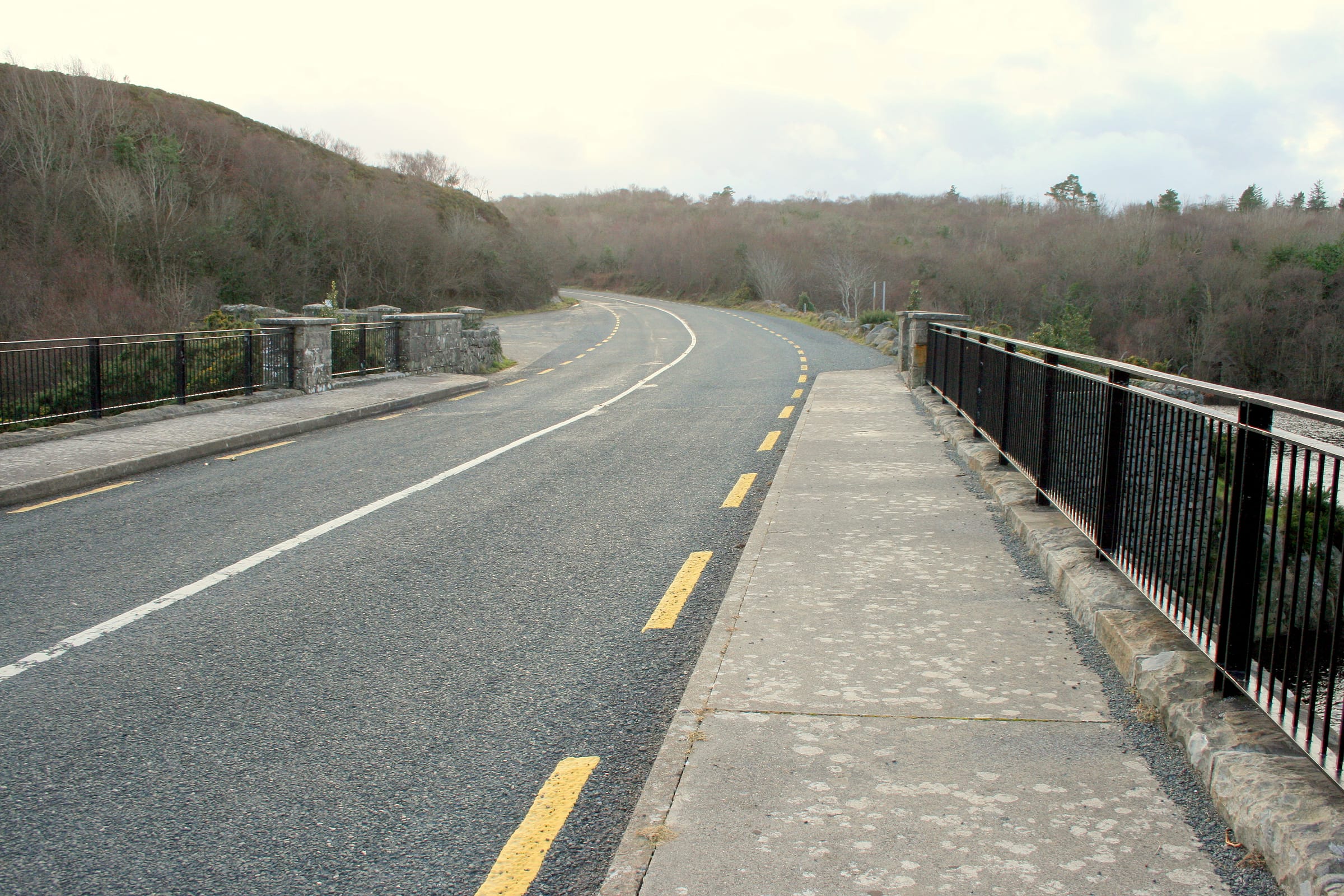 The Pontoon crossing between Lough Conn and Lough Cullin, open water on both sides.