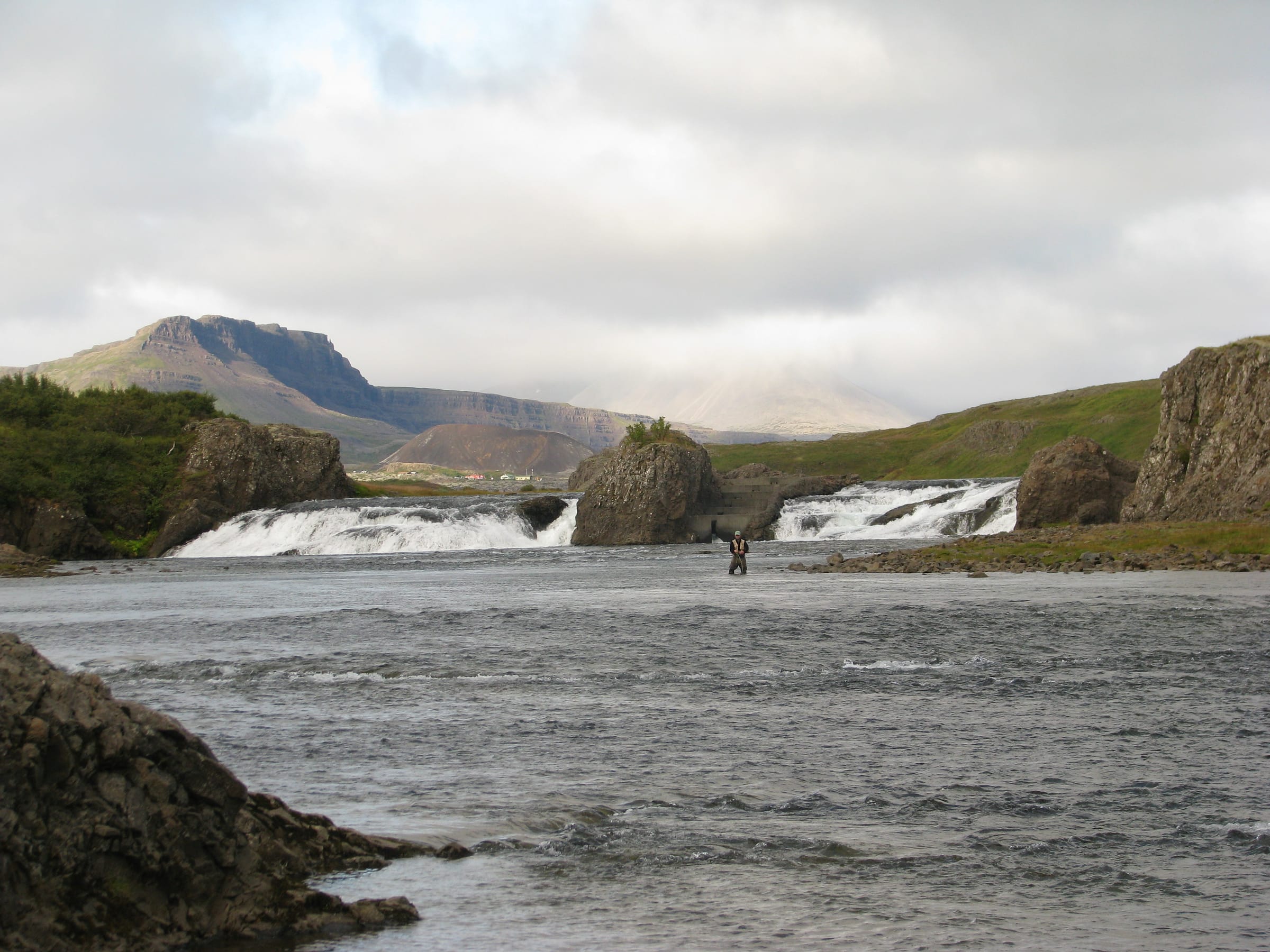 Laxfoss (Salmon Falls) waterfall on the Norðurá in Borgarfjörður, west Iceland.