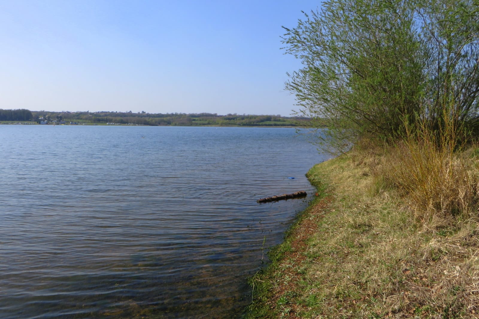 Open water view of Pitsford Water reservoir near Moulton showing the broad lake surface.