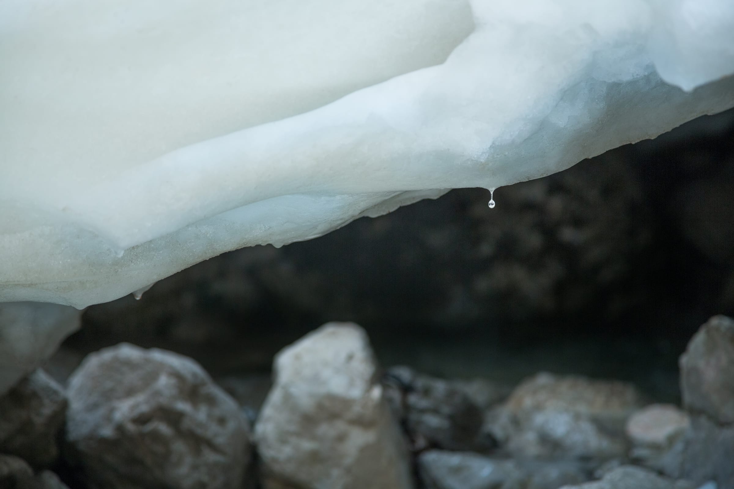 Meltwater flooding over the Savinja in Logarska Dolina, the Alpine headwaters.