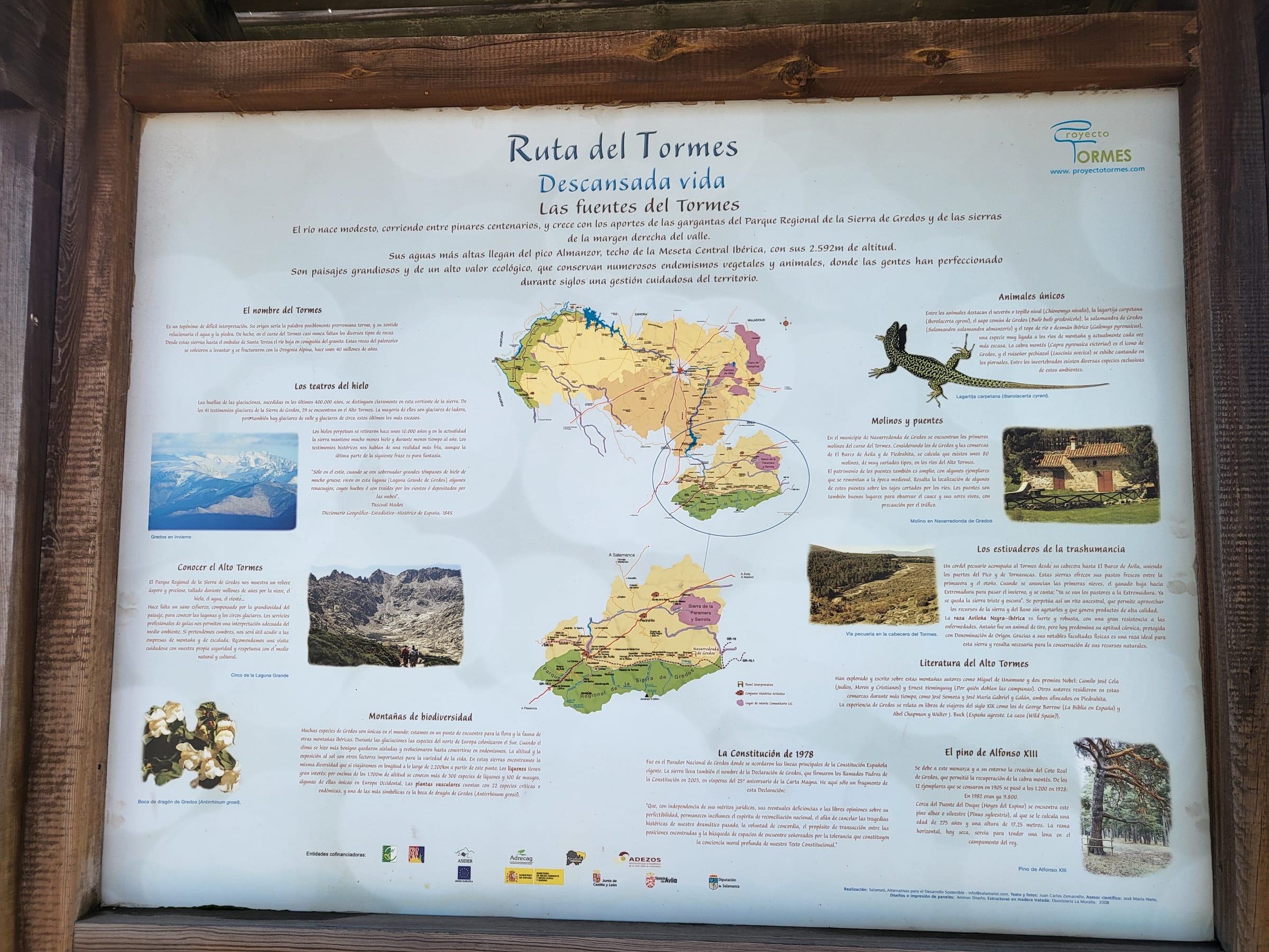 The Tormes river route through the valley at Navarredonda de Gredos.